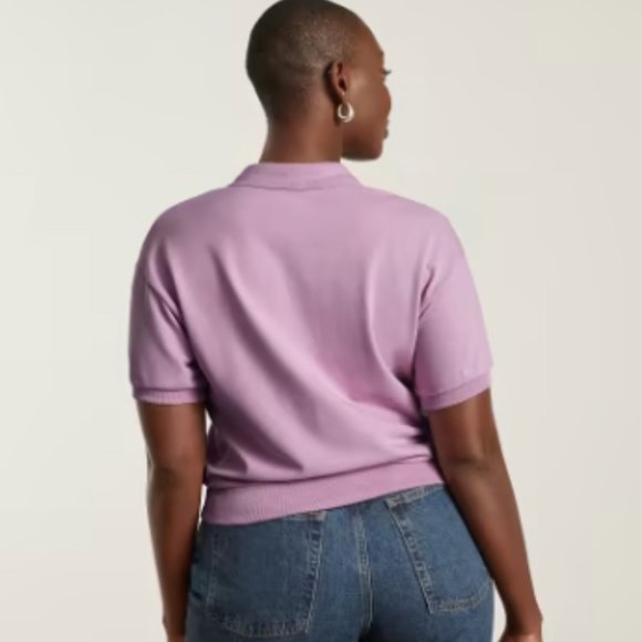 Everlane The Oversize Polo in Lilac - Picture 3 of 6